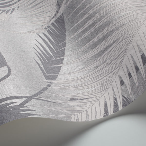 Cole & Son Palm Jungle wallpaper in Silver 95/1007