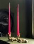 Elegant Tapered Candles in Bubblegum