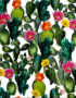 Cactus Garden Tropical Jungle Fabric