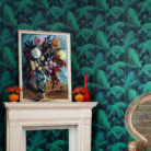 Cole & Son Palm Jungle wallpaper in Midnight