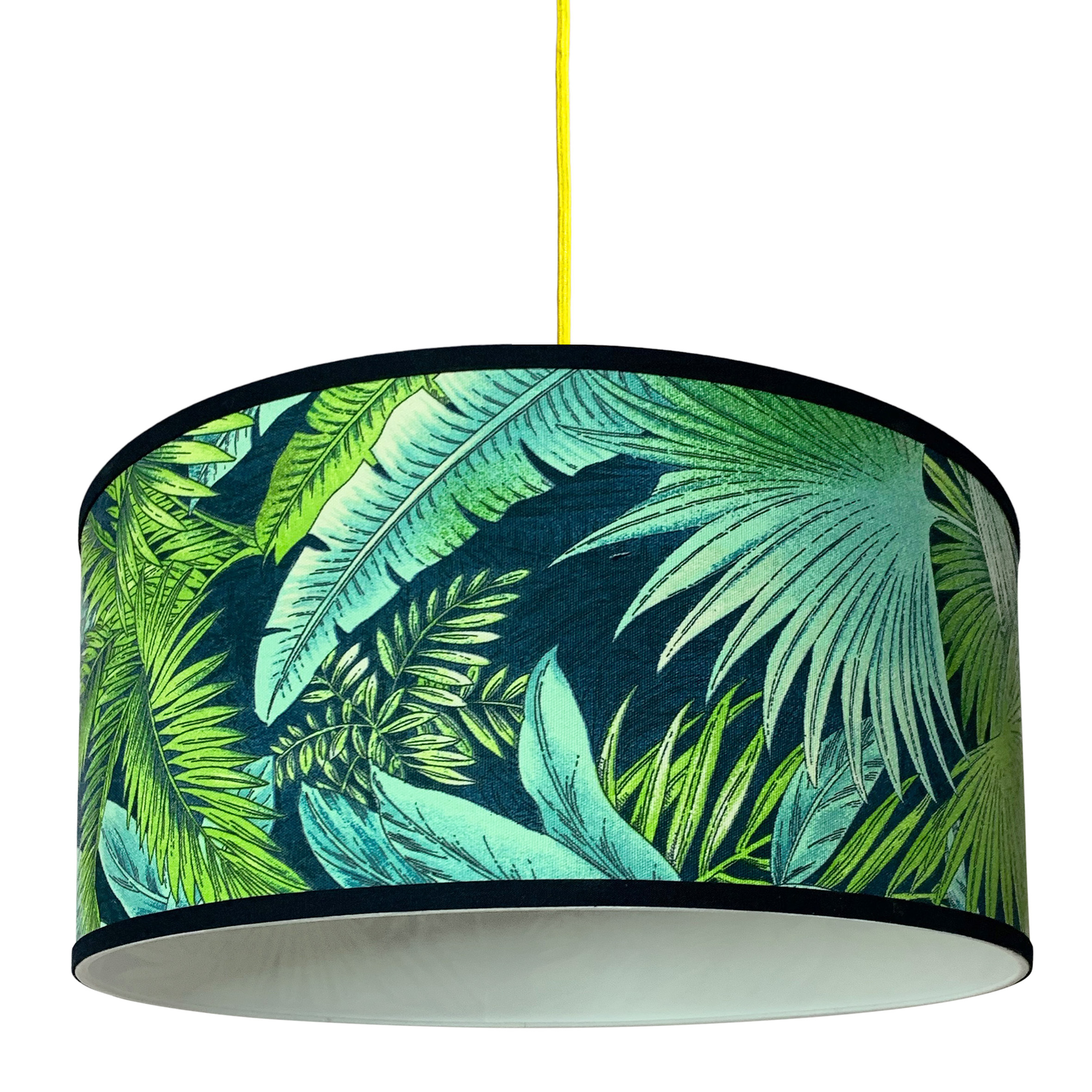 Midnight Jungle Tropical Lampshade Handmade to order by Love Frankie