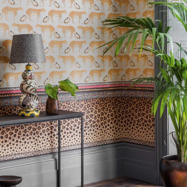 Cole & Son Ardmore Collection: Leopard Walk - 109/2010 Orange and Stone