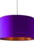 Ultra Violet Indian Silk Lampshade With Gold Lining