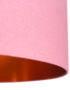 Dirty Pink Cotton Lampshade With Copper Foil Lining