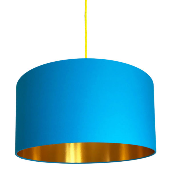 Love Frankie Topaz cotton lampshade gold lining