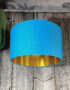 Love Frankie topaz cotton lampshade gold lining