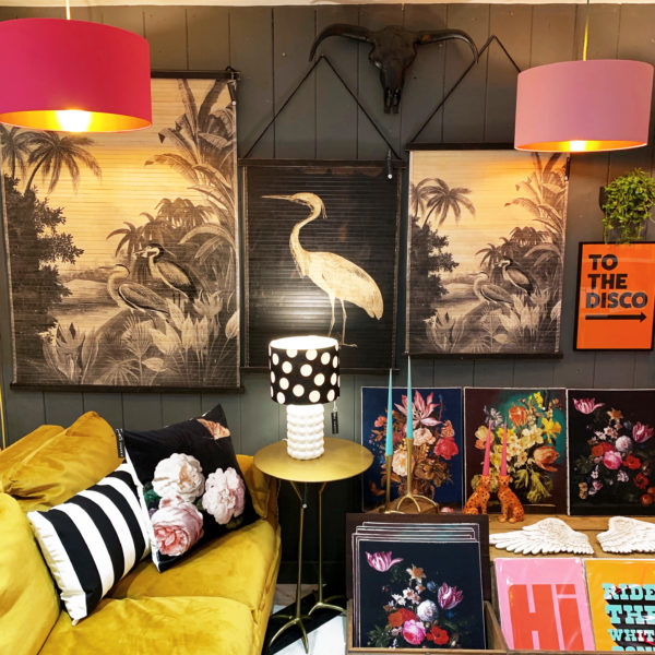 Heron wall hangings as seen in Love Frankie Shop in Totnes