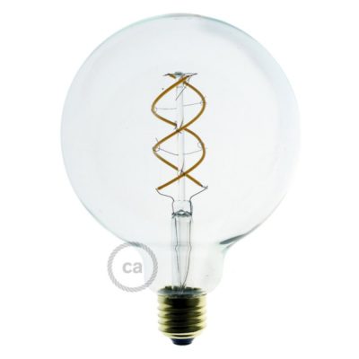 LED Spiral Filament 5W Globe Bulb