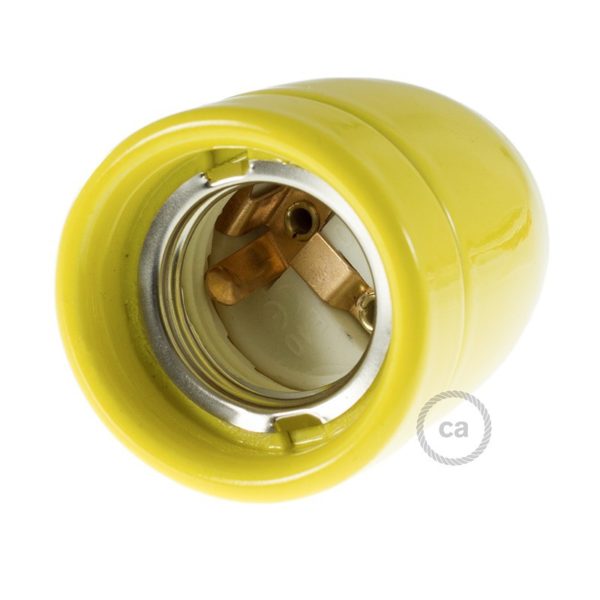 Porcelain Lampholder in Yellow