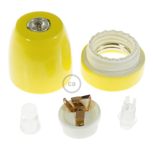 Porcelain Lampholder in Yellow