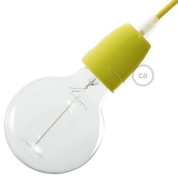 Porcelain Lampholder in Yellow