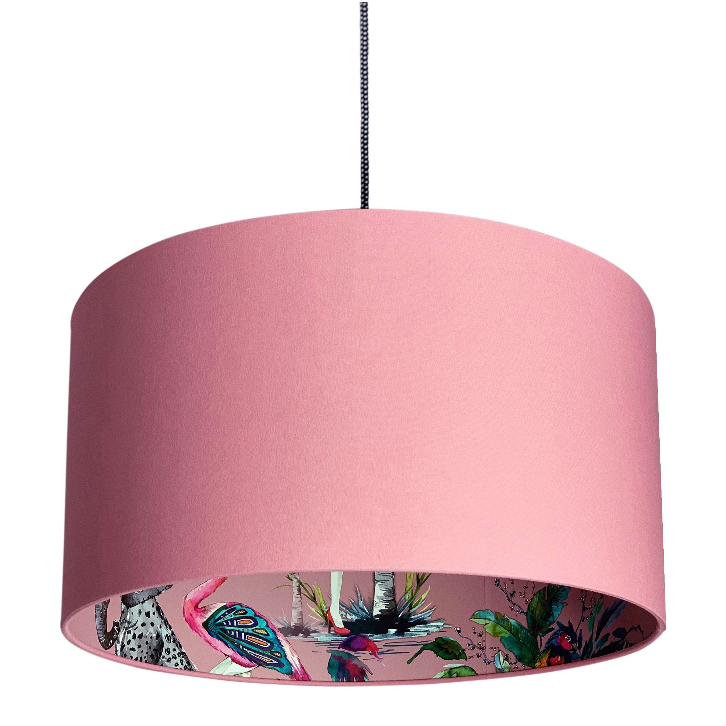 Pink Chimiracle Wallpaper Silhouette, How To Cover Lampshades With Wallpaper