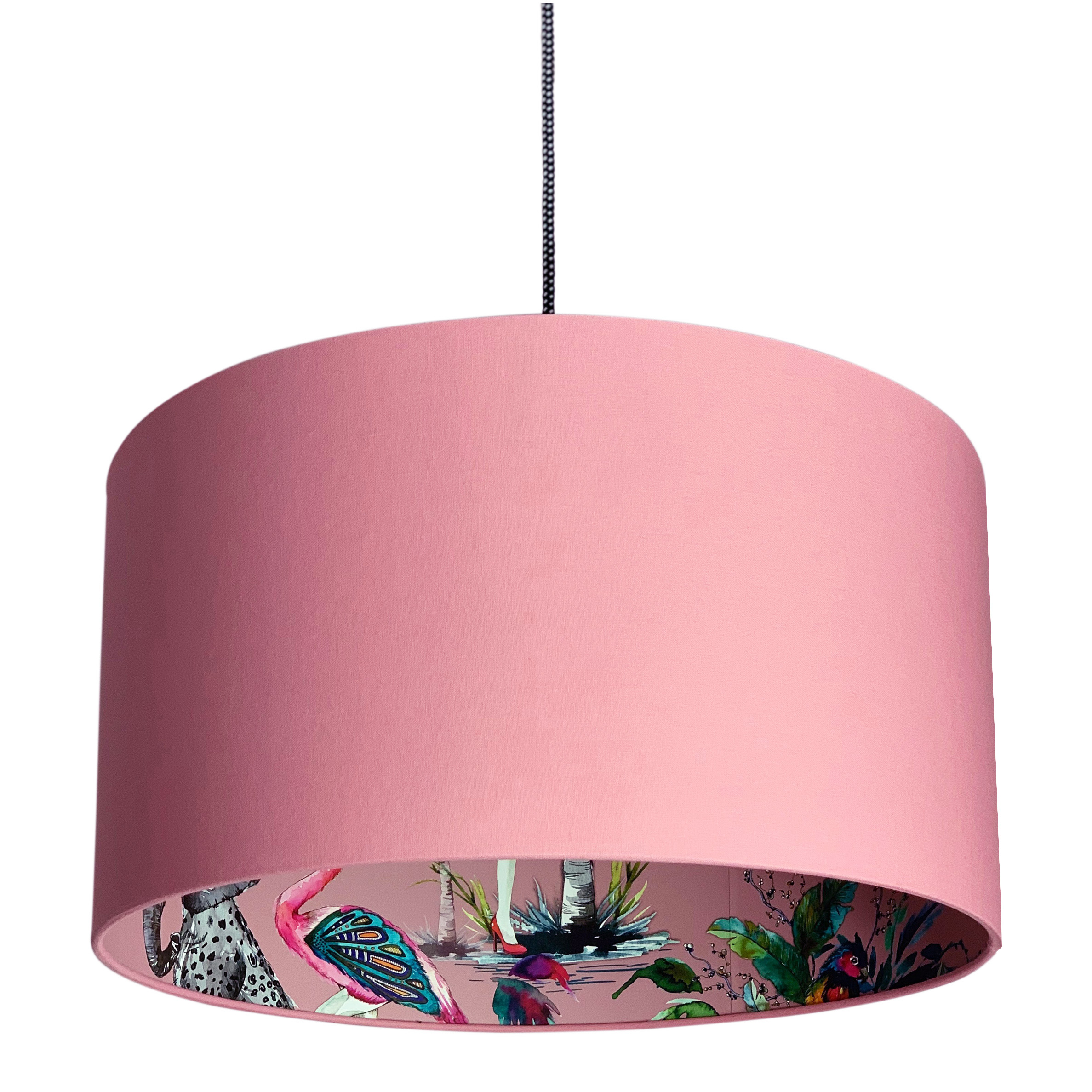Pink Chimiracle Wallpaper Silhouette Lampshade Dirty Pink Chimiracle Wallpaper Silhouette, How To Cover Lampshades With Wallpaper