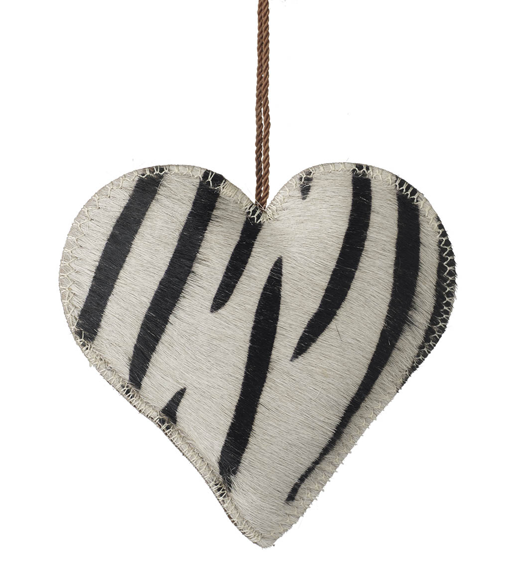 Animal Print Christmas Heart Decorations 3 Designs Love Frankie