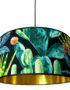 Spike Island Tropical Cactus Lampshade with Gold Lining