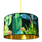 Spike Island Cactus Lampshade with Gold Lining