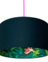 Bird Of Paradise Silhouette Lampshade in Deep Space Navy