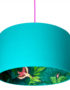 Bird Of Paradise Silhouette Lampshade in Jade Green