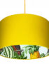 Pineapple Jungle Silhouette Lampshade in Egg Yolk Yellow