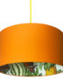 Pineapple Jungle Silhouette Lampshade in Tangerine Orange