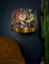 Big Cat Velvet Lampshade With Gold Lining In Rust