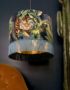 Big Cat Velvet Lampshade With Gold Lining And Fringing