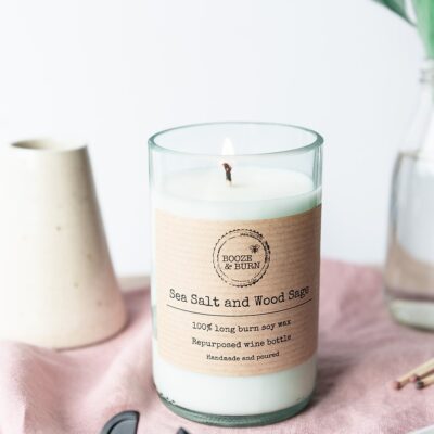 Sea Salt and Wood Sage Soy Candle