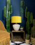 White Textured Wooden Lamp