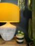 White Textured Wooden Lamp