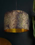 Cinnamon Enchanted Wood Velvet Lampshade With Gold Lining