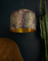 Cinnamon Enchanted Wood Velvet Lampshade With Gold Lining