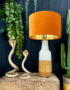 love Frankie rust velvet lampshade with gold lining