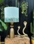 love frankie sea green velvet lampshade with fringing