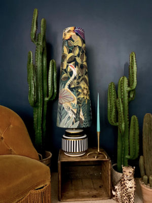 Paradise Lost Velvet King Cone Lampshade