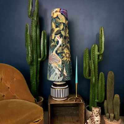 Paradise Lost Velvet King Cone Lampshade
