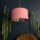 love Frankie rose gold lemur lampshade in dirty pink