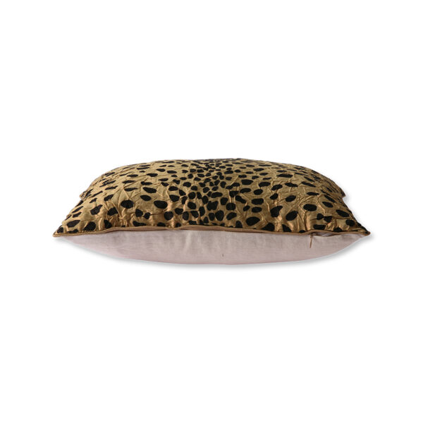 love-frankie-gold-flock-panther-cushion