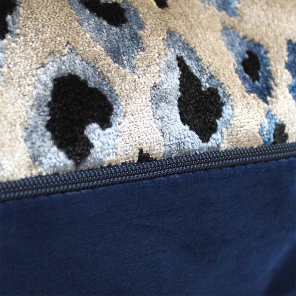 love-frankie-leopard-print-velvet-cushion-in-electric-blue-and-sand