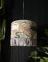 The Tranquil Bird Song Heron Lampshade With Fringing