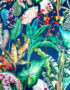 Handmade By Love Frankie Tropical Leaf Magic Fruits Velvet Fabric