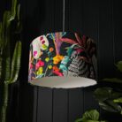 Trippy Tropical Acid Jungle Velvet Lampshade