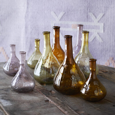 Love Frankie Amber Glass Vase