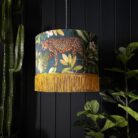 Handmade Tropical Jungalist Massive Leopard Lampshade with fringing