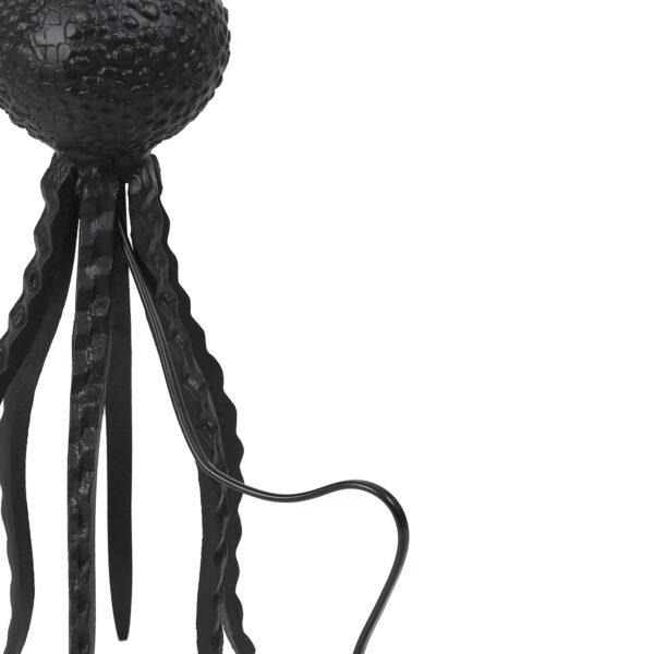 Textured Black Octopus Table Lamp Close Up