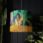 Handmade Tropical Lead Magic Fruits Jungle Lampshade With Fringing