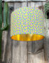 Neon Leopard Print Animal print lampshade in Sherbet Yellow