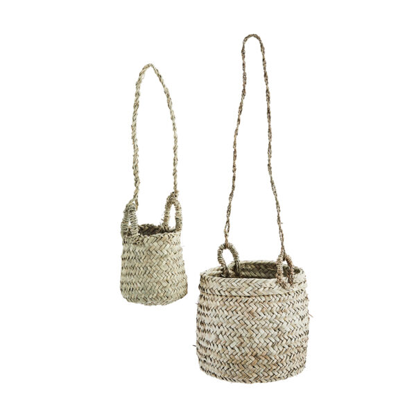 Palm Leaf Hanging Basket