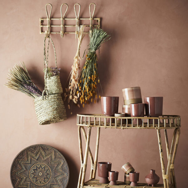 Palm Leaf Hanging Basket