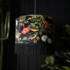 Shadow Crawler Bird inspired Lampshade With Luscious dark fringing