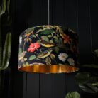 Shadow Crawler Bird inspired Lampshade With gloriously gold metallic lining